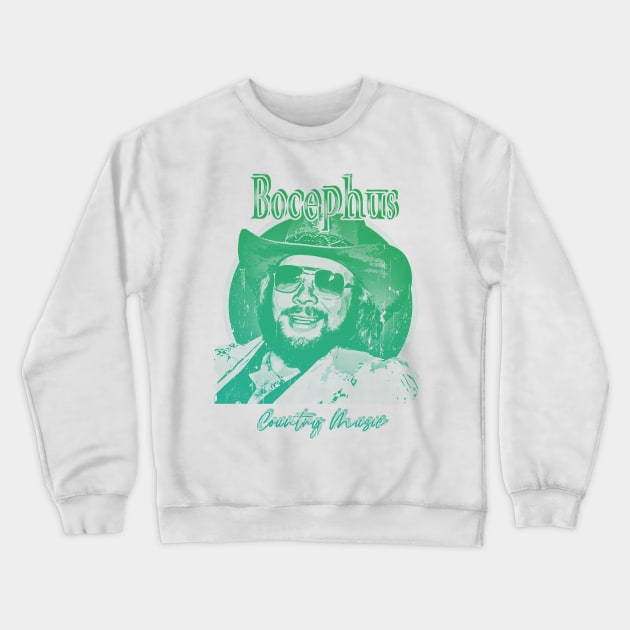 bocephus//green solid style, Crewneck Sweatshirt by Loreatees